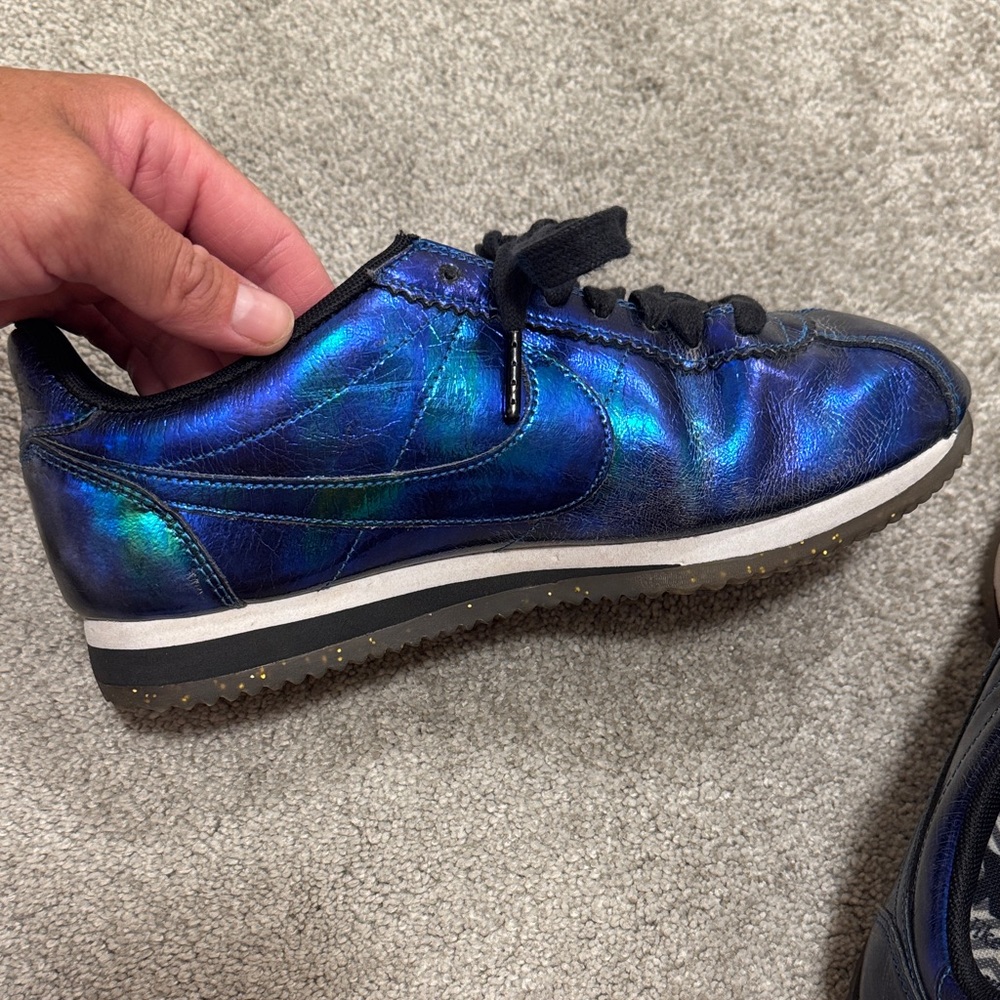Nike Cortez Iridescent Blue Sneakers - Picture 9 of 15